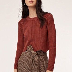 Wilfred Sardou Wool Sweater in Rust (size XXS)